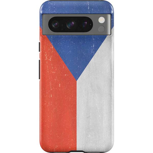 Czech Republic Flag Distressed Google Pixel 8 Pro Impact Case